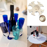 The Boat Bar™ - Holds up to 8 drinks and a bottle and fits to your table